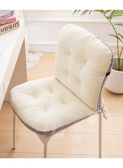 MLADEN Desk Chair Cushion Comfortable Plush Chair Cushion  Office Chair Cushion Seat with Fixing Band And Back Support Lazy Sofa Cushion For Home Office Patio Dormitory Library(White)  - Image 3