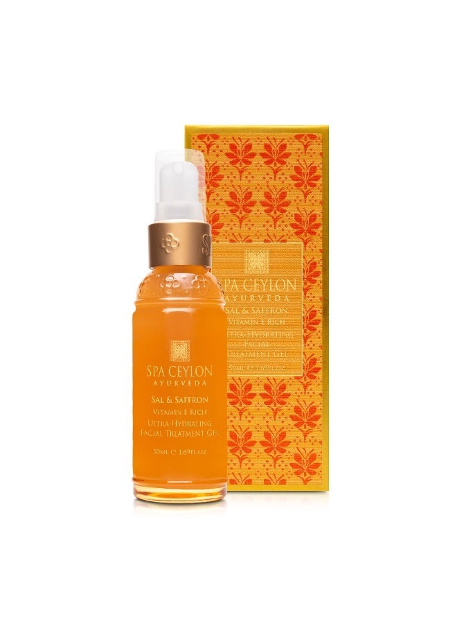 spa ceylon Sal & Saffron - Vitamon E Rich - Ultra-Hydrating Facial Treatment Gel | Very dry skin moisturizer | Light weight | 50ml - Image 1