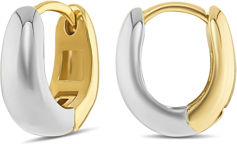 MILLA 14k Gold Huggie Earrings or Sterling Silver Huggie Earrings for Women Multipack & Individuals - Ear Huggers Earrings for Women Trendy Y2K Earrings, Preppy Earrings - Lightweight & Hypoallergenic - Image 1