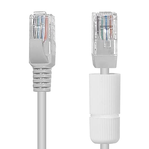 Hiseeu 64Ft Cat5e PoE Ethernet Cable,Network Cable with RJ45 Waterproof Connector,Different Network Cable Joints on Both Sides,1Gigabit/Sec,Compatible PoE Cameras and NVR System,RJ45-B-20 - Image 4