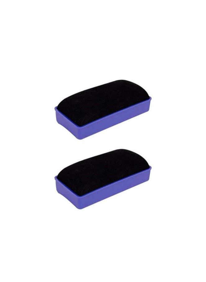 Deli Deli 7837 Magnetic Whiteboard Duster Blue Pack of 2  - Image 1