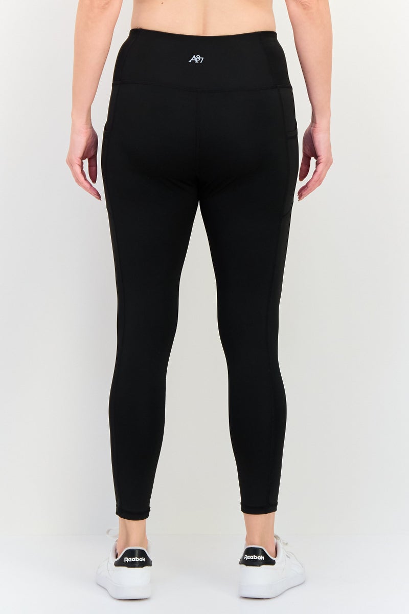 Aeropostale Women Sportswear Fit High Rise Training Leggings, Black - Image 3