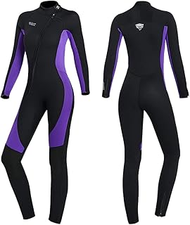 Skyone Wet Suits for Women Men Full Body 3MM Neoprene Wetsuit Diving Suit in Cold Water, Long Sleeves Front Zip Scuba - Image 1