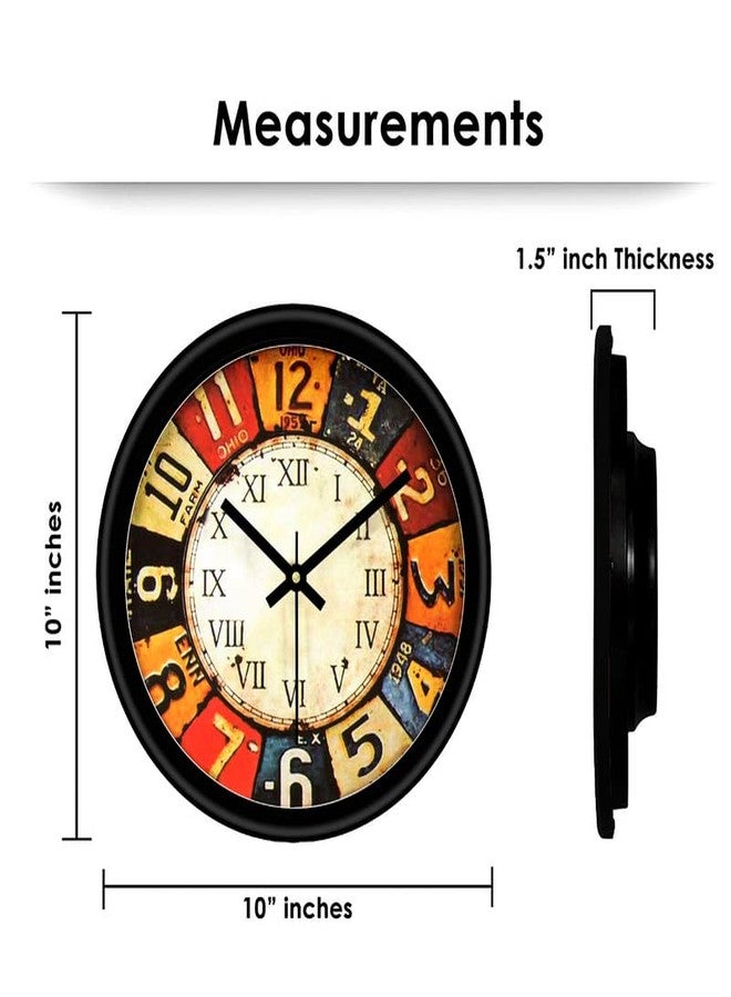 TRENDSTUBE Wall Clock for Home Bedroom Hall Living Room Office | Analog Round Clocks | Home Decorative Art Collection (Pack of 1_WC-25) - Image 3