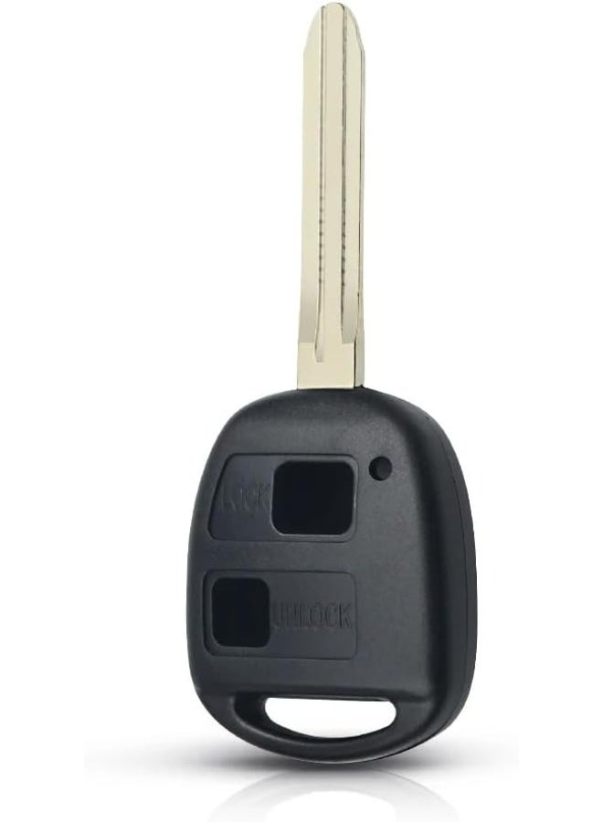 2 Buttons Replacement Remote Key Shell Fob Case for Toyota Camry Corolla Prado Land Cruiser FJ Cruiser Avalon Matrix RAV4 Venza Yaris with Uncut Blade - Image 1