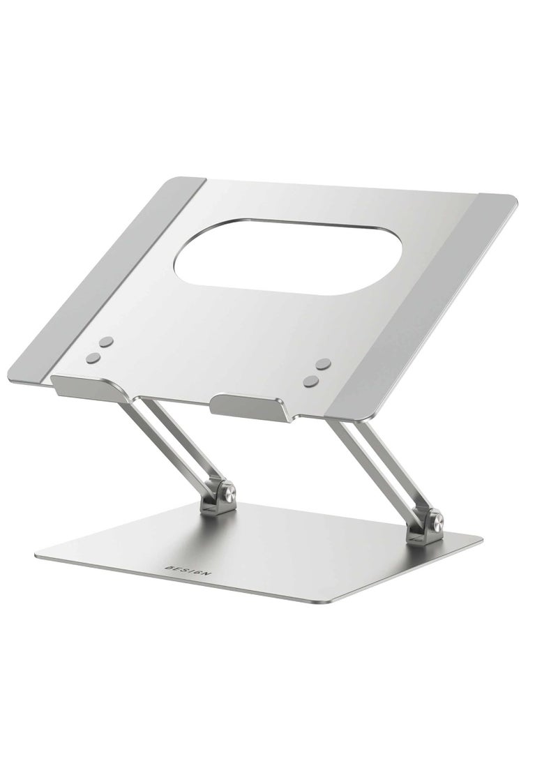 B-Zen LS10 Adjustable Ergonomic Aluminum Laptop Stand Notebook and Computer Lifter Compatible with Air, Pro, Dell Watch and Lenovo Laptops Size 25 36cm Aluminum Basen - Image 1