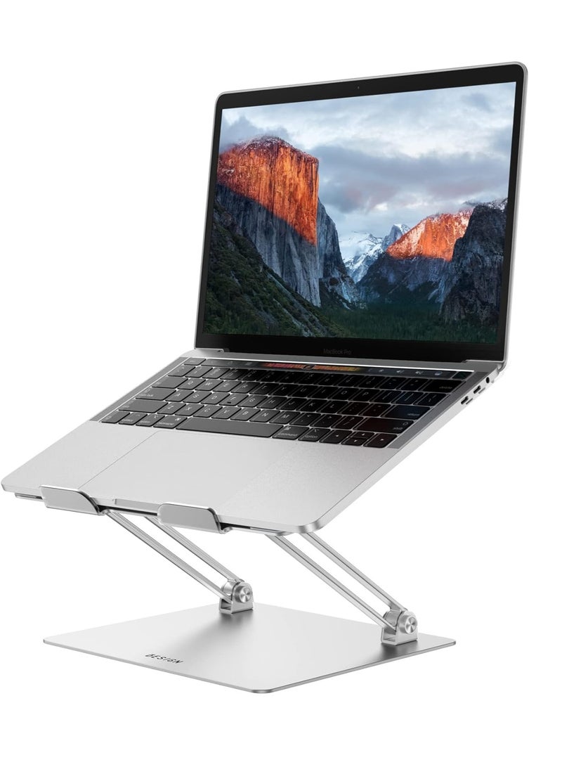B-Zen LS10 Adjustable Ergonomic Aluminum Laptop Stand Notebook and Computer Lifter Compatible with Air, Pro, Dell Watch and Lenovo Laptops Size 25 36cm Aluminum Basen - Image 2
