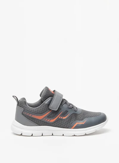 شو اكسبرس Boy's Textured Sports Shoes with Hook and Loop Closure