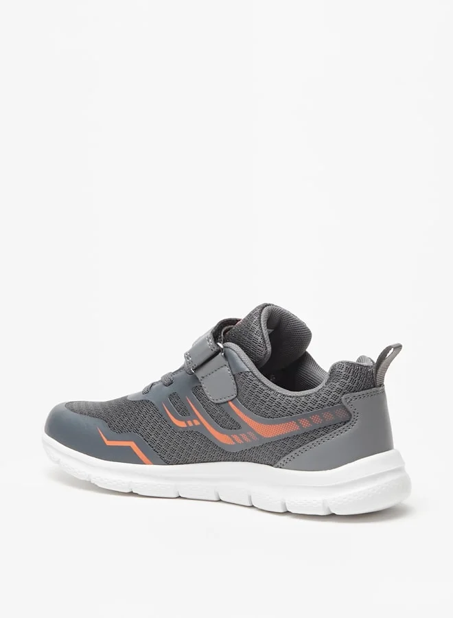 شو اكسبرس Boy's Textured Sports Shoes with Hook and Loop Closure