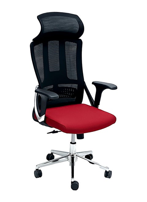 SBF Ergonomic Mesh Office Chair with Headrest, High Back, Adjustable Height and Tilt Back, Breathable Fabric, Chrome Base, Ideal for Home and Office