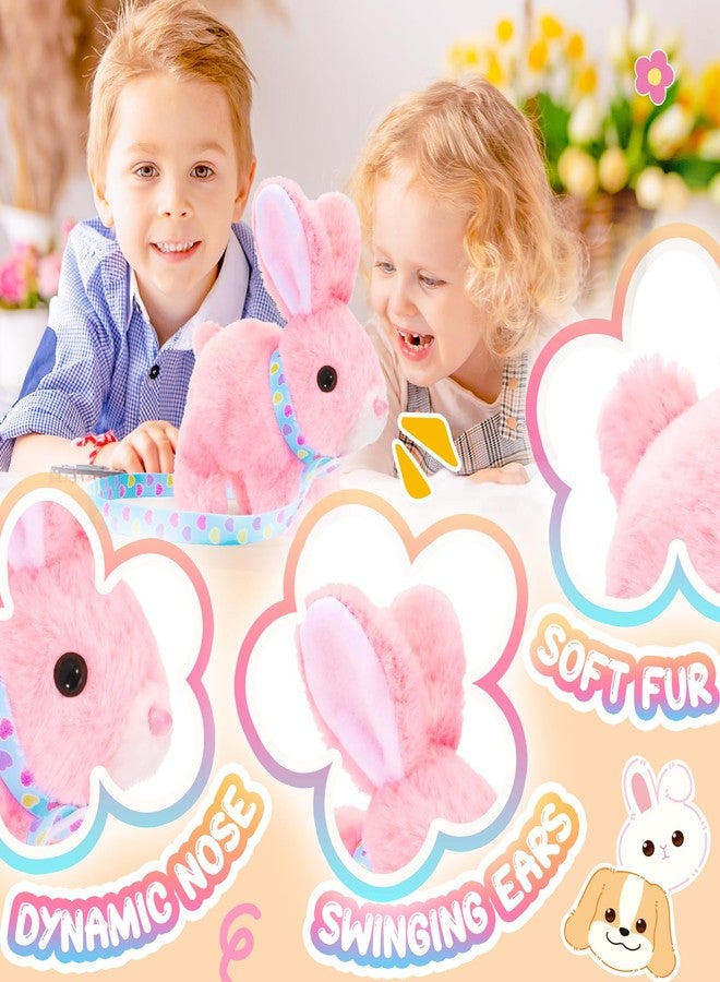 Tagitary Easter Plush Bunny Toys for Kids - Interactive Electronic Rabbit with Sounds, Wiggling Ears, Hopping Motion, Leash - Perfect for Easter, Christmas, or Birthday Gifts - Image 5