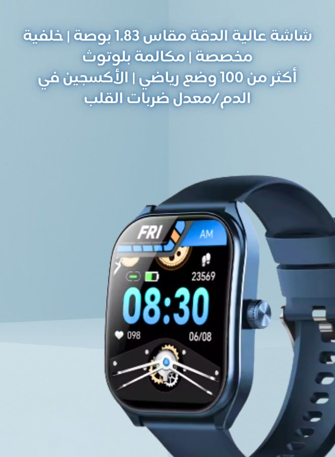 AOLON 2024 GTS Smartwatch Bluetooth Talk 100 Sport Modes Blue - Image 4