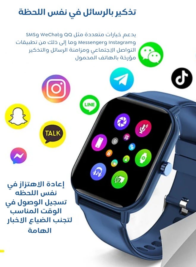 AOLON 2024 GTS Smartwatch Bluetooth Talk 100 Sport Modes Blue - Image 5