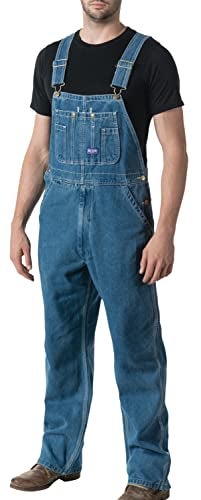 Liberty Big Smith Men's Stonewashed Bib Overall, 50x30 - Image 1
