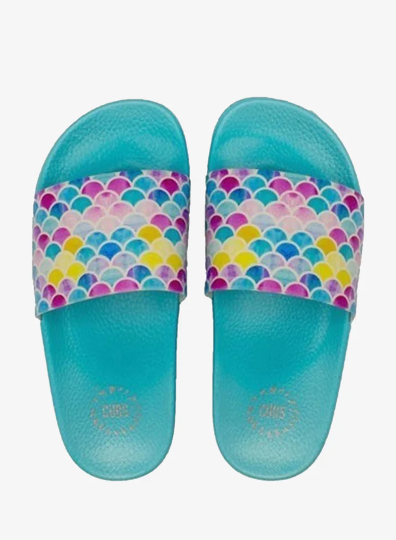 CUBS Printed Everyday Wear Eco-Friendly Pvc Slides For Women Lightweight Easy To Wash And Anti-Slip Soles