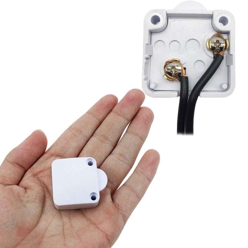 KAKA LIGHT مفتاح باب خزانة الملابس KAKA LIGHT مفتاح باب أوتوماتيكي دفع للإيقاف أبيض عبوة من 20 - Image 5