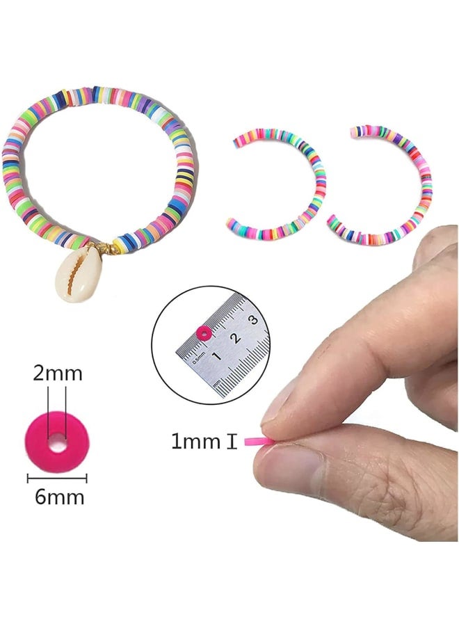 4080 pieces clay beads for jewellery making for girls, necklace making kit bracelet making kit seed beads for girls DIY material: polymer clay box size: 17.5 10 2.2 cm flat clay beads size: diameter: 6 mm thickness: 1 mm age includes: 4000 x flat clay beads 1 x white elastic rope 1 x scissors 20 x lobster clasp 50 x letter beads 5 x sections. 5 star pendant 5 star pendant x Shells 50 x Open Bow 100 x Spacer Beads 40 x Buckle 1 x Storage Box Note: 1. There will be a small error due to manual aging. Please understand and contact the use. 2. Do not let children under 6 years old use it alone to prevent swallowing. For use under adult supervision. 3. The work on completing the picture is for reference only. It is not included in the age. Macllar-: If you have any questions about the products, please feel free to contact us at any time. We will help you solve the problem in time. We wish you a pleasant shopping experience. - Image 3