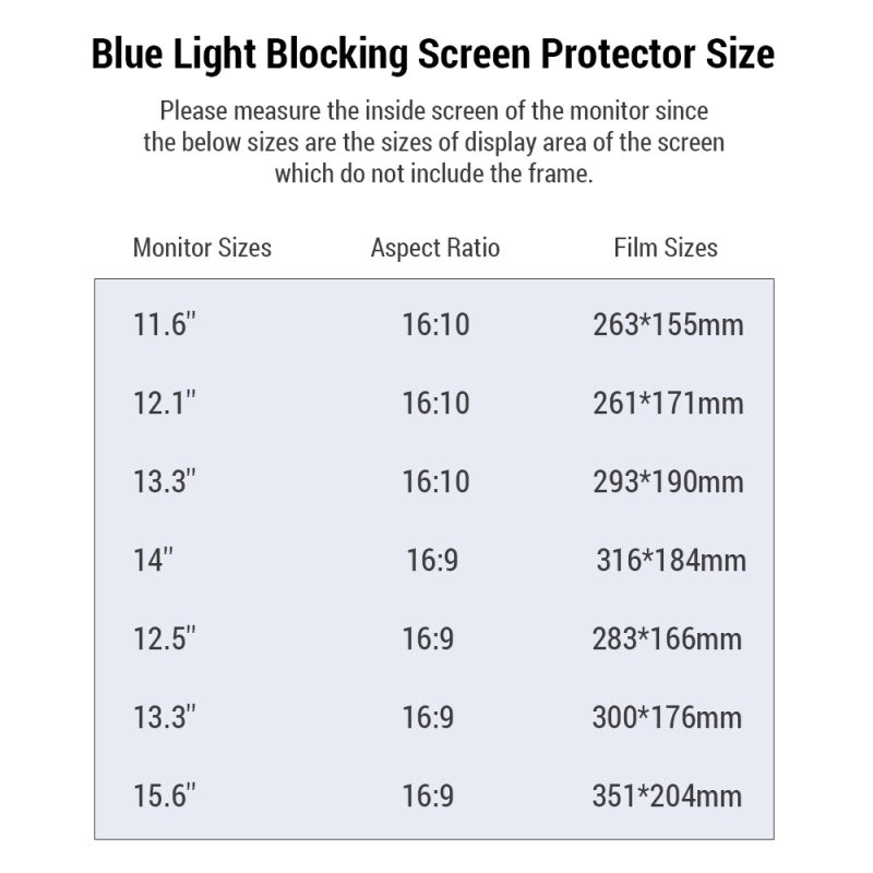 Blue Light Filter for Laptop: 13.3"-16" Size, Blocks Up to 70% Blue Light and UV Rays - Ultra-Thin High Adsorption, Anti-Fingerprint Anti-Glare Screen Protector for Home Office, Remote Workers and Dai - Image 2