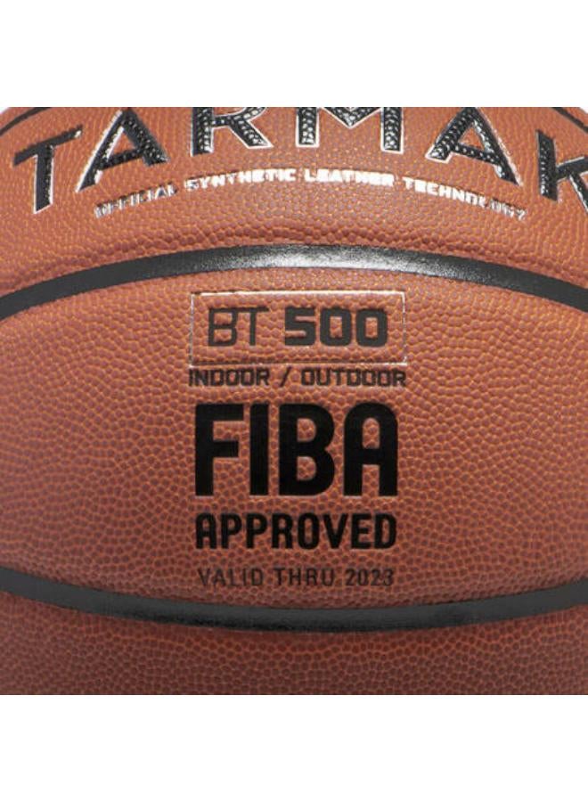 Tarmak Size 6 FIBA Basketball BT500 Touch - Orange - Image 4