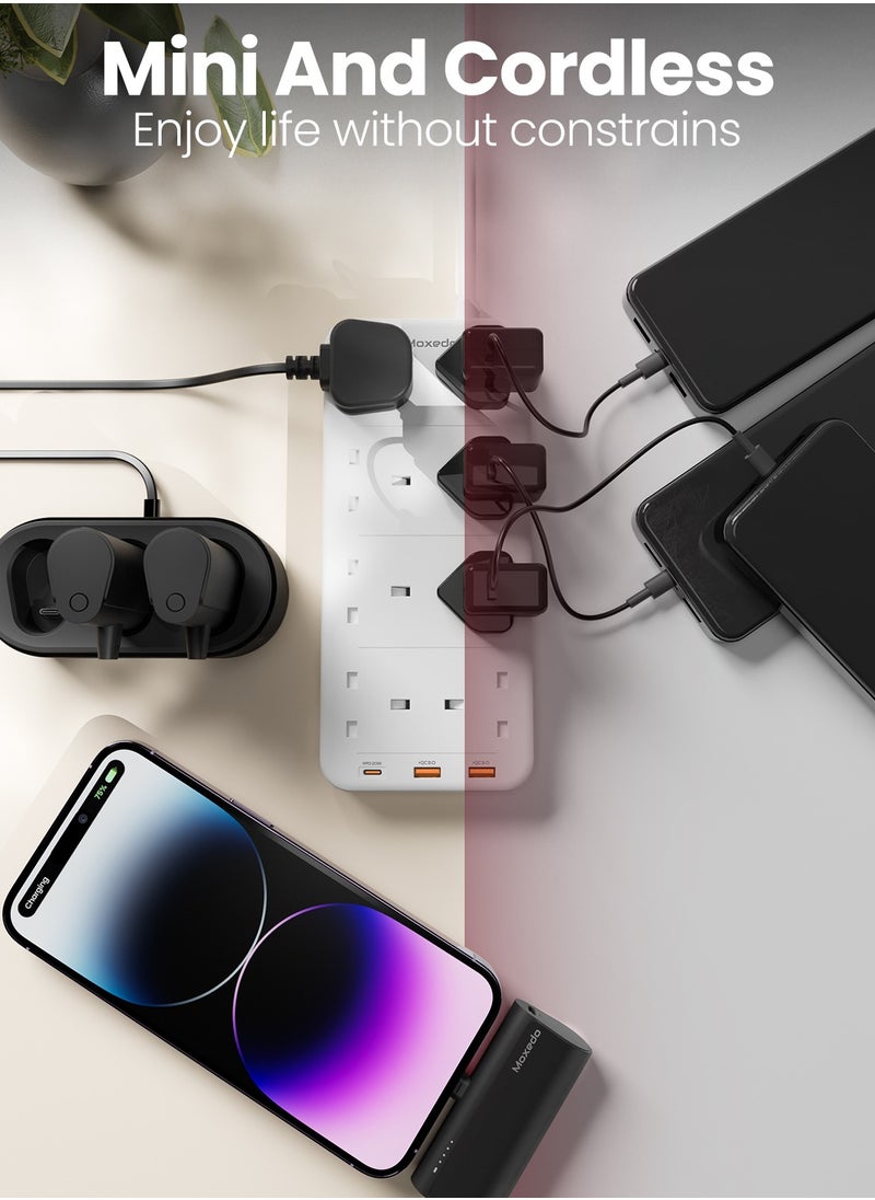Moxedo - Moxedo 3 in 1 5000 mAh Lightning Connector Power Bank 20W PD with Charging Docking Station Portable Charger Compatible for iPhone 14/14 Pro Max/13/12/11/X/8/7/6 Plus - Image 1