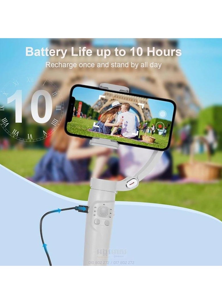 Generic - COTECi 3-Axis Smartphone Stabilizer Gimbal Stabilizer for Mobile Phones Smart Selfie Stick with Face Tracking for Action Camera - Image 1