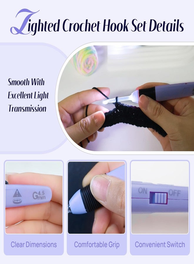 Lewhoo LED Lighted Crochet Hooks Counting 4.0-6.0mm - Image 5