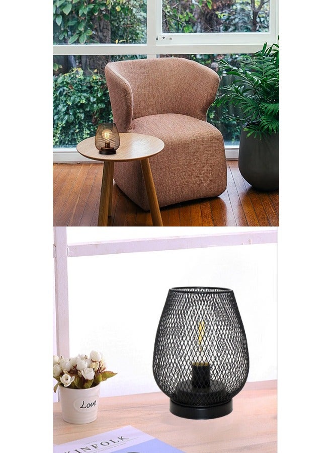 شيبشيب مصباح طاولة حديث من الحديد بتقنية LED 15.5 × 15.5 × 17 سم (لا يشمل بطاريات AAA) - Image 4