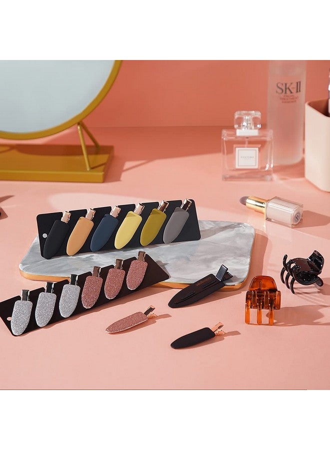 minihope 12 pieces No Bend Hair Clips, Curl Pin Clips, No Crease Hair Clips for Makeup Application，2022 style, non-slip.Hair won't get caught between plastic attached to metal. (Black)… - Image 4