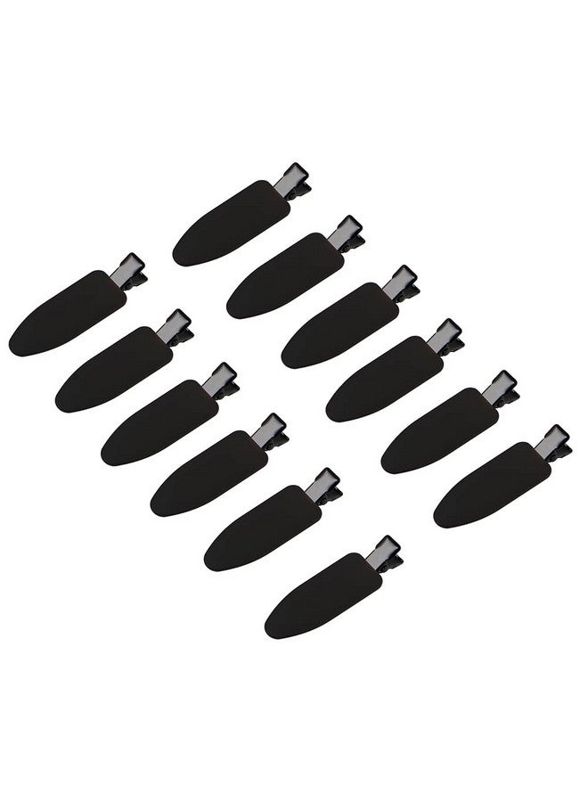 minihope 12 pieces No Bend Hair Clips, Curl Pin Clips, No Crease Hair Clips for Makeup Application，2022 style, non-slip.Hair won't get caught between plastic attached to metal. (Black)… - Image 1