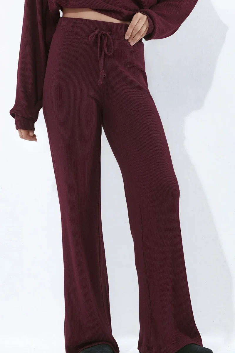 BUSEM Women's Elastic Waist Straight Pants