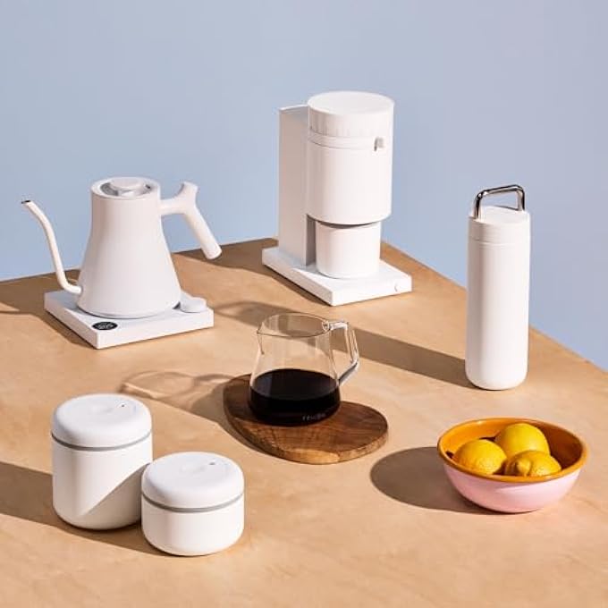 FELLOW Stagg Ekg Pro Electric Gooseneck Kettle  PourOver Coffee And Tea Quick Heating Precise Temperature Control Scheduling BuiltIn Brew Timer Matte White 09 Liter - Image 5