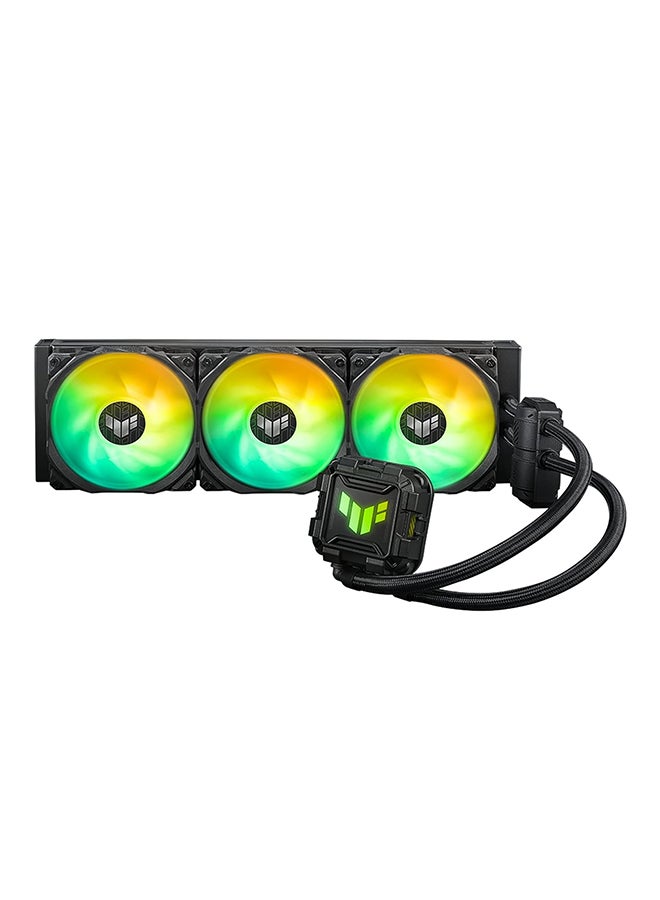 ASUS TUF Gaming LC II 360 ARGB Liquid Cooler – 360mm Radiator, 3 x 120mm TUF ARGB Fans, 400mm Reinforced Tubing, Decoupled Low-Noise Pump with Cover, Aura Sync Compatible, High-Density Fins, Anti-Corrosion Coating, Universal Compatibility for Intel & AMD, 90RC00M1-M0UAY0 Black - Image 1