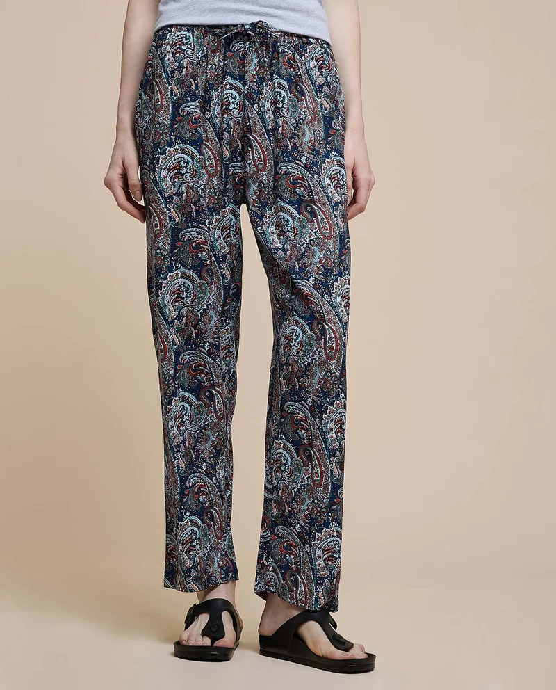 أر أند بي Printed Pyjama Pants With Drawstring Waist