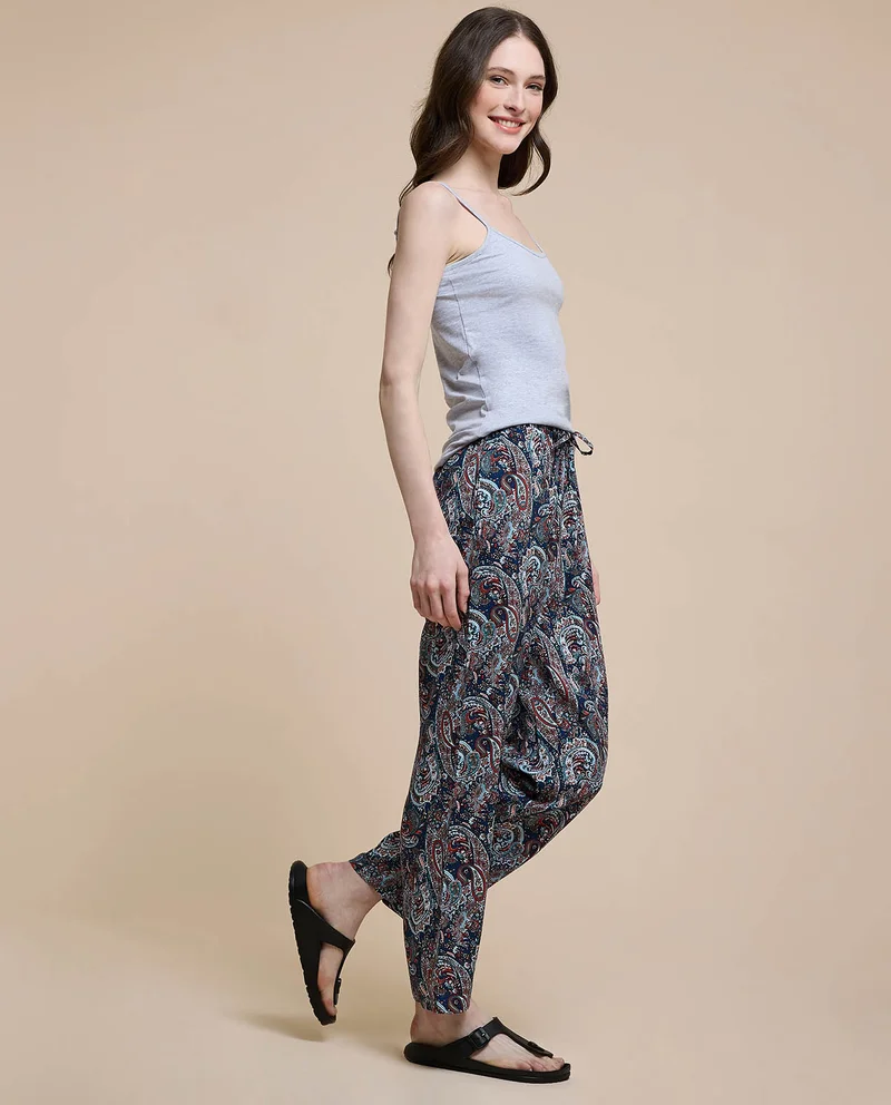 أر أند بي Printed Pyjama Pants With Drawstring Waist