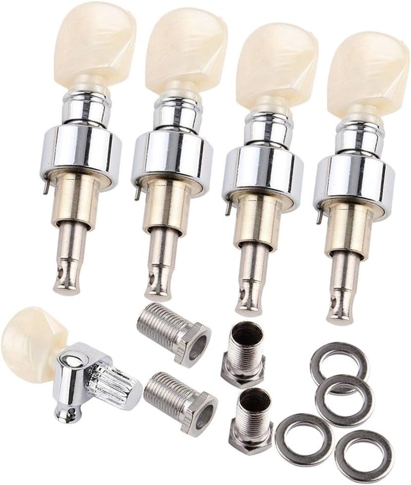 klarako 5Pcs Silver Pearled Button Tuners Banjo Tuning Peg For Tone Adjustment Accs - Image 1