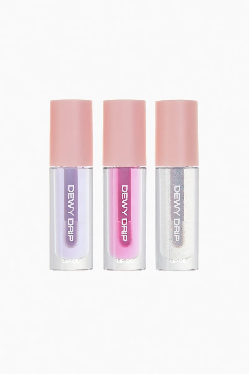 اتش اند ام طقم ثلاثي من زيت الشفاه