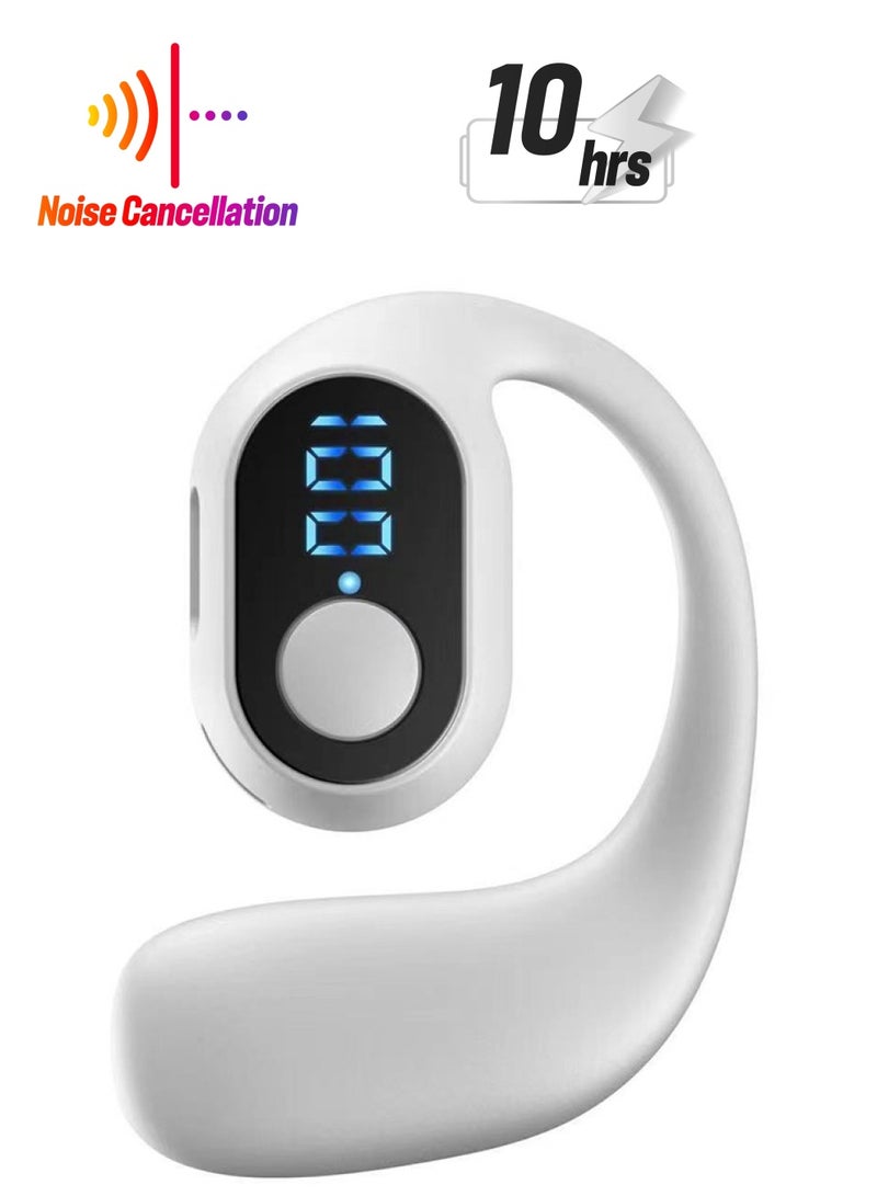 AROAQ TWS Wireless Ear Hook Earphone, Hifi Stereo Noise Reduction Headset, Comfortable Waterproof Bluetooth Earbuds, Strong Durable Headphones For Gym Workout Running, (White) - Image 1