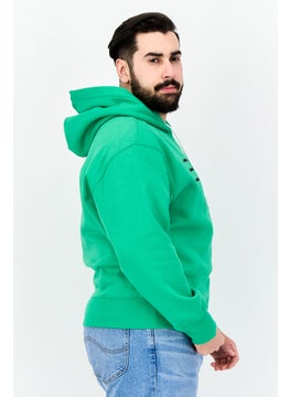 ESPRIT Men Brand Logo Long Sleeves Hoodie, Green  - Image 2