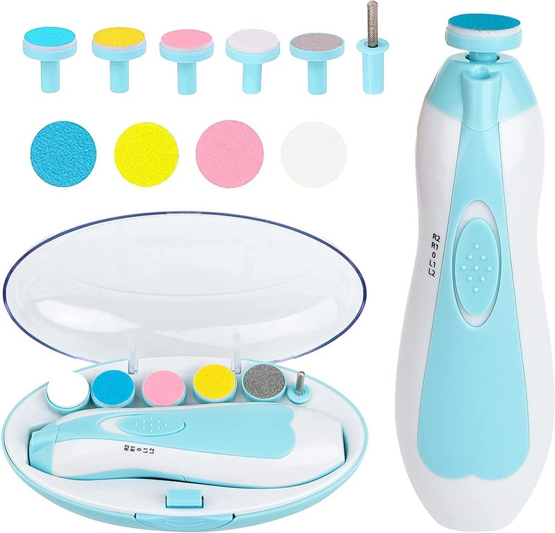 Storio Baby Nail Trimmer File Electric Safe Nail Clippers with Light for Newborn Or Toddler Toes and Fingernails - Multicolor - Image 1