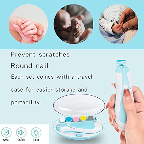 Storio Baby Nail Trimmer File Electric Safe Nail Clippers with Light for Newborn Or Toddler Toes and Fingernails - Multicolor - Image 3