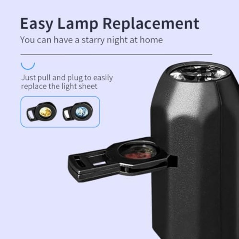 Galaxy Night Light Projector for Bedroom Atmosphere Decoration with 10 Replaceable Planet and Star Slides, USB Powered Ambient Lamp for Room and Home Ceilings, Portable No Focus Design - Image 4