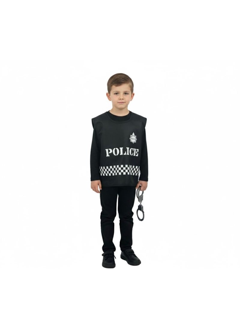 Toyland Kids Police Uniform Vest Set – Pretend Play Handcuffs Included - Image 1