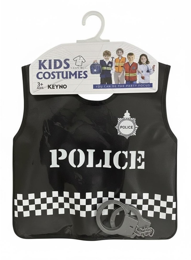 Toyland Kids Police Uniform Vest Set – Pretend Play Handcuffs Included - Image 3