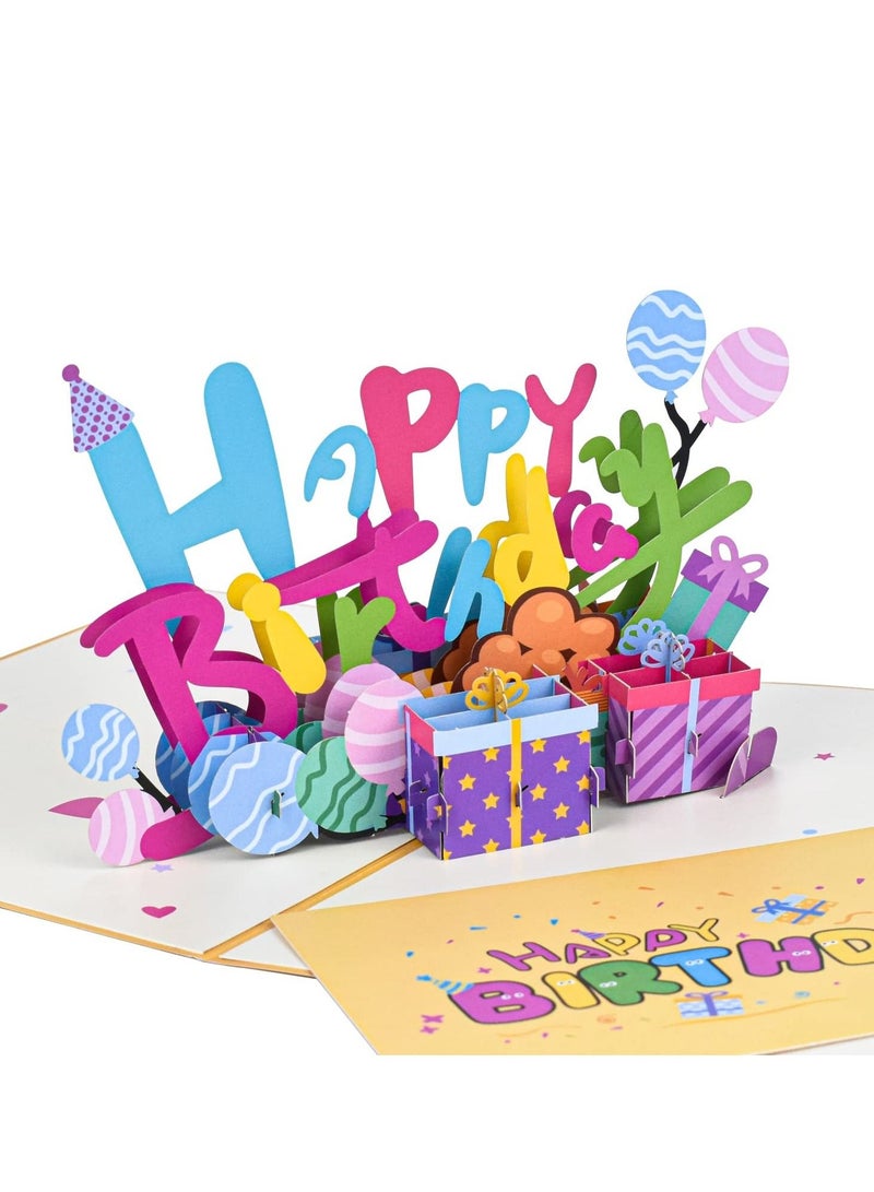 KASTWAVE Pop Up Cards, 3D Pop Up Alphabet Greeting Cards with Envelopes and Note Tag,Surprise Your Loved Ones with Our Handmade for Women and Men (5 * 7) - Image 1