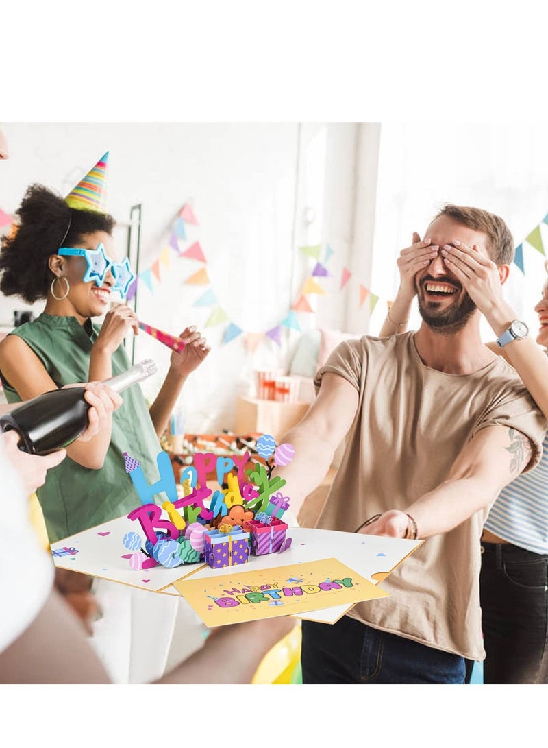 KASTWAVE Pop Up Cards, 3D Pop Up Alphabet Greeting Cards with Envelopes and Note Tag,Surprise Your Loved Ones with Our Handmade for Women and Men (5 * 7) - Image 3