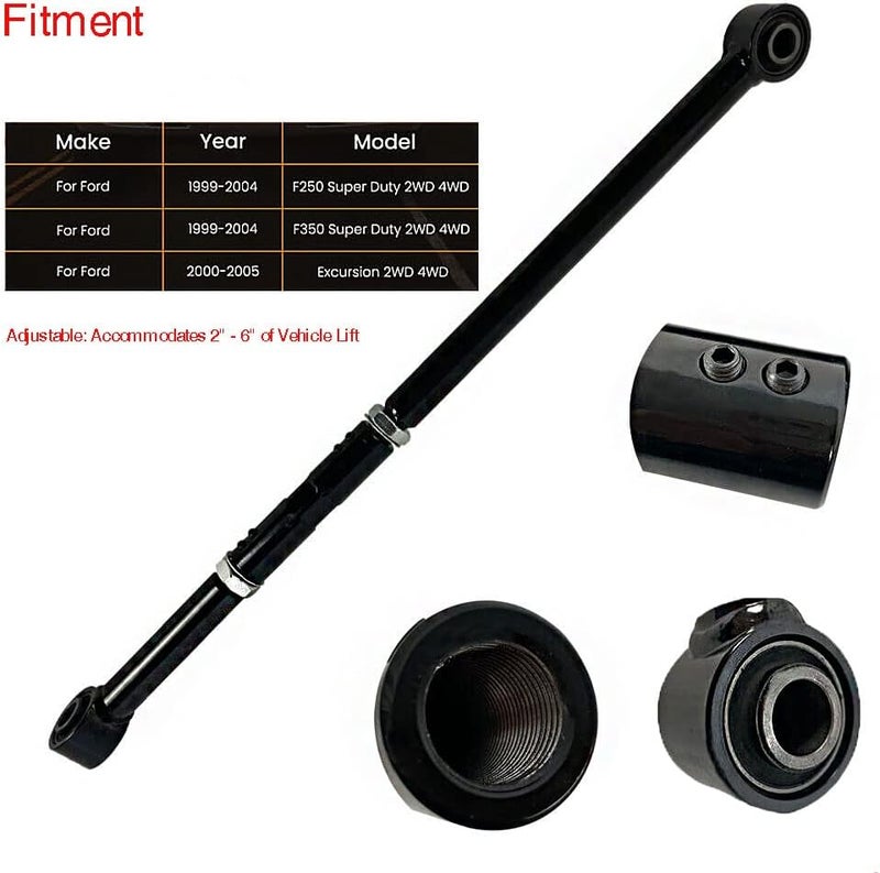 BST BSSP Front Adjustable Track Panhard Bar for 1999-2004 F250 F350 Super Duty - 2" to 6" Lift - Image 2