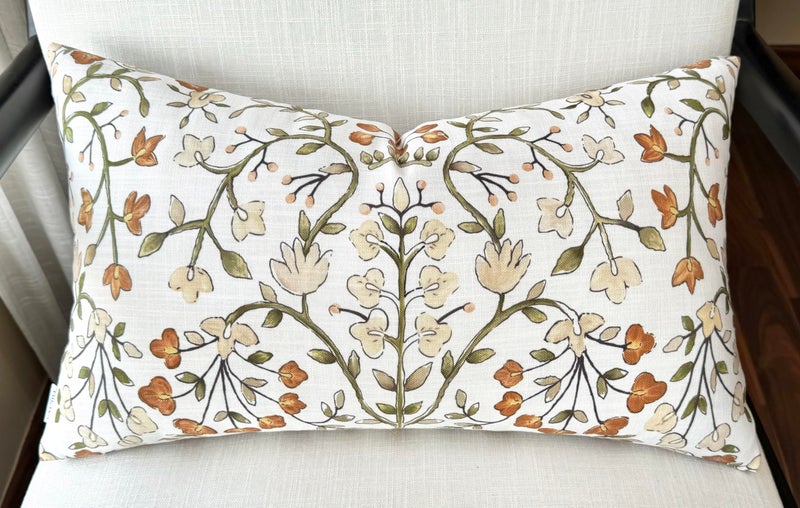 YugTex Zea Garden Printed Decorative Lumbar Accent Throw Pillow Cover  Decor for Living Room Sofa Chair Patio Car Balcony Bench Porch Nursery Office Bedroom  14x24 Inches