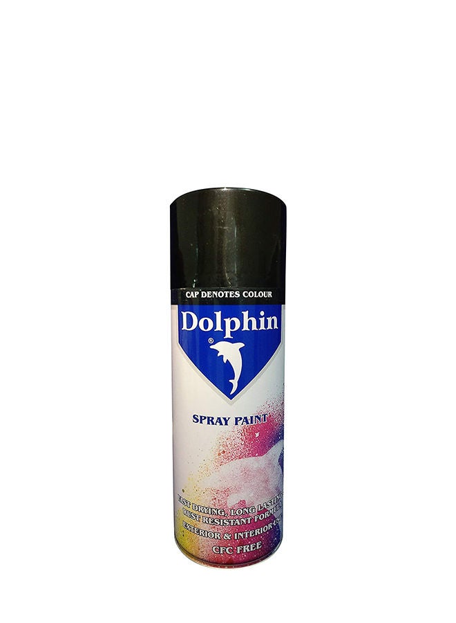 Dolphin Spray Paint Black Glossy Dolphin Color Diy Home Industrial Garage Automobiles Use 400 ML Fast Drying All Weather Resistance (Black Gloss)