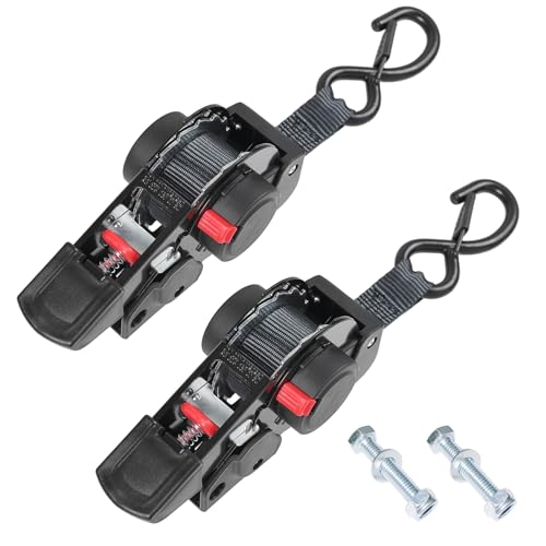 Ayaport Retractable Ratchet Straps 1 inch x 6ft Bolt-on Tie Down Straps to Trailer - 1410lbs Break Strength, Heavy Duty Trailer Strap for Cargo, Boat, Jet Ski, Motorcycles, ATV - Image 1