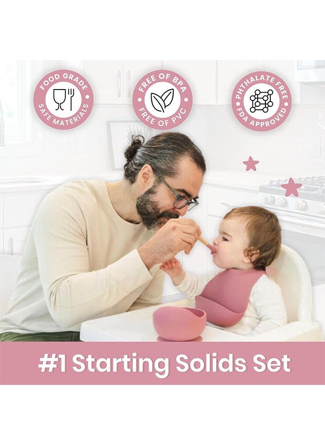DAREU Silicone Baby Suction Bowl and Spoon Set – BPA-Free, Non-Slip Feeding Bowl for Babies and Toddlers – First Feeding Set for Self-Feeding and Baby-Led Weaning​  - Image 2